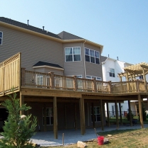 2nd-Story-Wood-Deck-with-Privacy-Section-and-Pergola